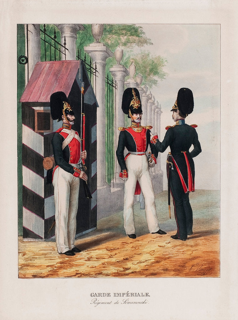 Detail of The Semenovsky Life-Guards Regiment, First quarter of 19th cen by Horace Vernet