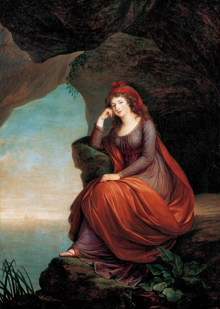 Detail of Countess Maria Josepha Hermengilde Esterházy, née Princess von und zu Liechtenstein, 1793 by Marie Louise Elisabeth Vigée-Lebrun