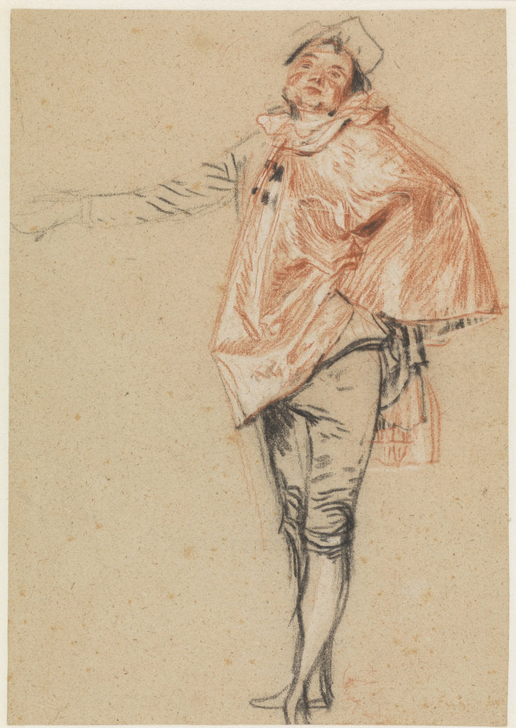 Detail of Study of a Standing Dancer with an Outstretched Arm, 1710 by Jean Antoine Watteau