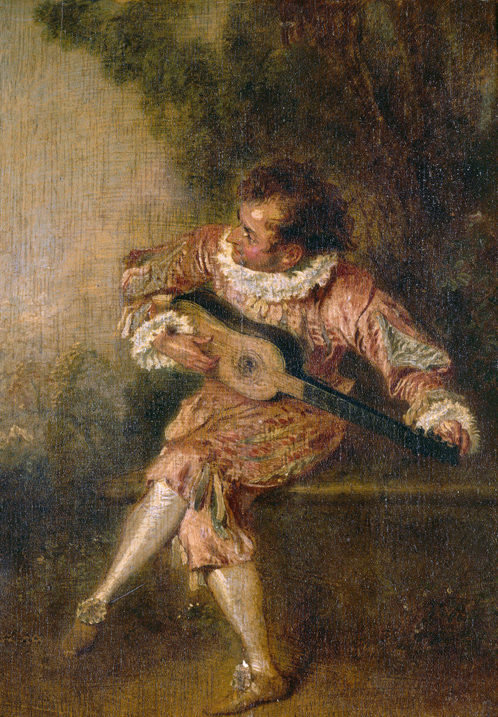 Detail of Mezzetino by Jean Antoine Watteau