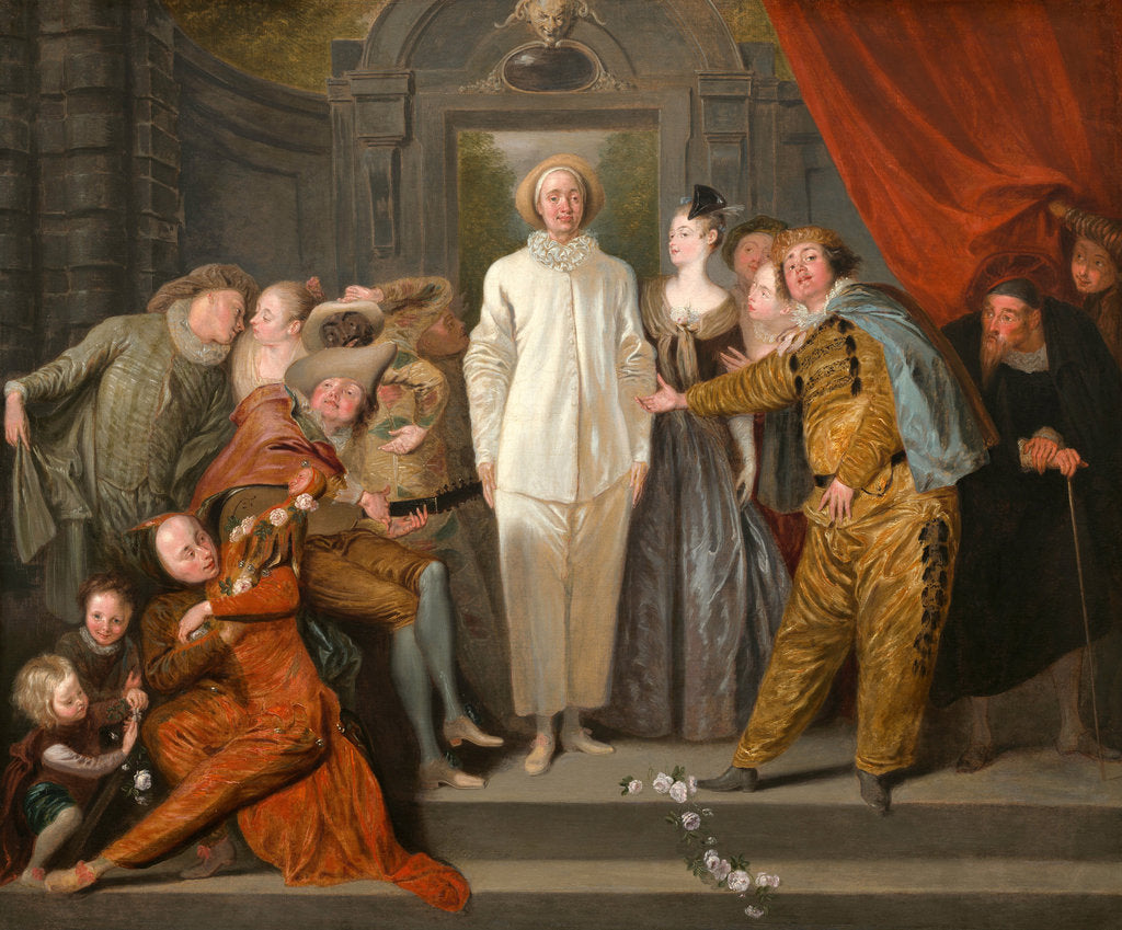 Detail of The Italian Comedians, ca 1720 by Jean Antoine Watteau