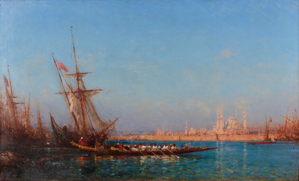 Detail of View of Istanbul, Second Half of the 19th cen by Felix-Francois George Ziem