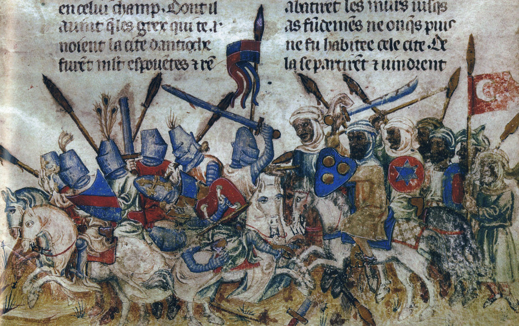 Detail of The Siege of Antioch during the First Crusade, ca 1200 by Anonymous