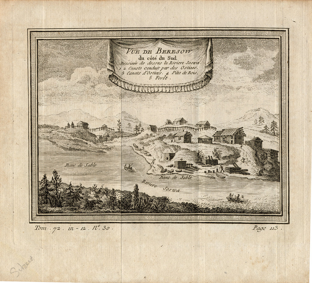 Detail of View of Berezov, c. 1750 by Anonymous