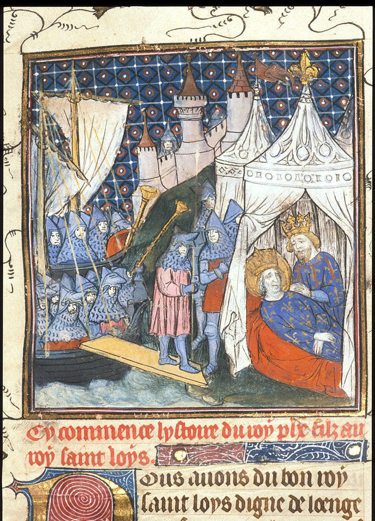Detail of Saint Louis died during his second crusade in Tunis by Anonymous