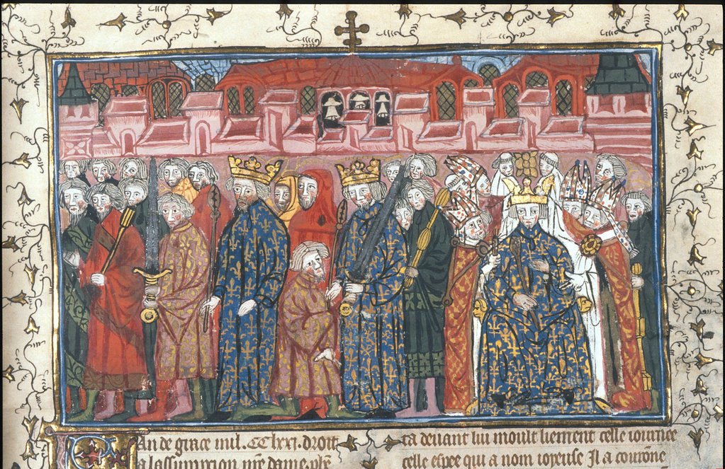 Detail of The coronation of Philippe II Auguste in the presence of Henry II of England by Anonymous
