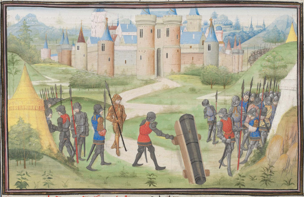 Detail of Camp of the Crusaders near Jerusalem. Miniature from the Historia by William of Tyre, 1460s by Anonymous