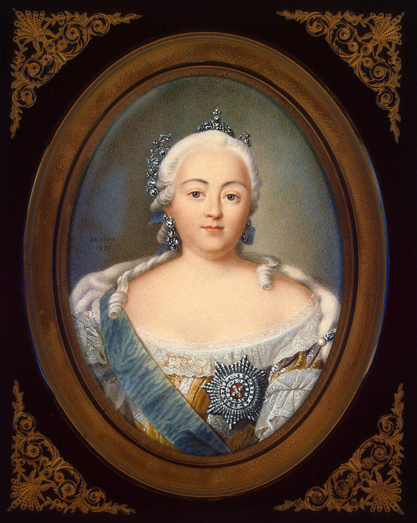 Detail of Portrait of Empress Elisabeth Petrovna by Jean-Henri Benner
