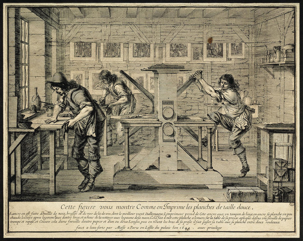 Detail of Workshop of an Engraver, 1642 by Abraham Bosse