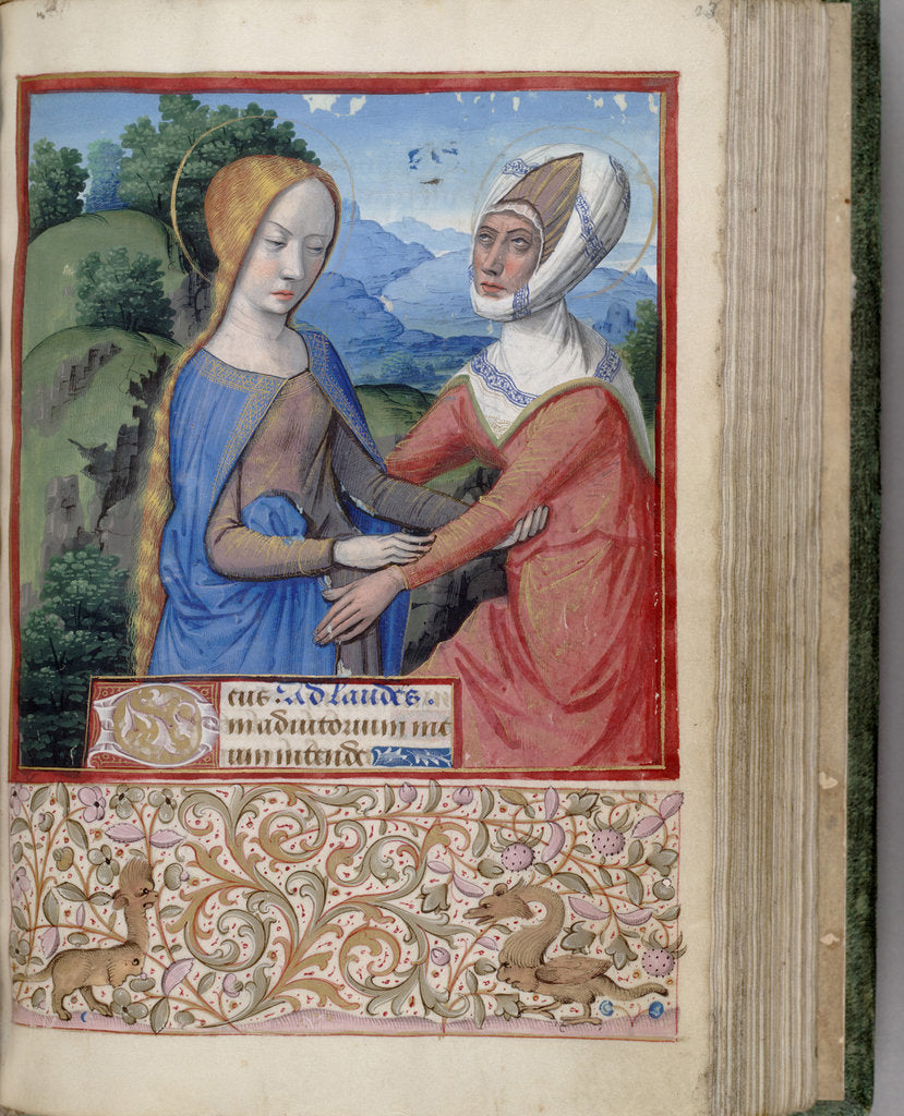 Detail of The Visitation (Book of Hours), 1485-1499 by Jean Bourdichon