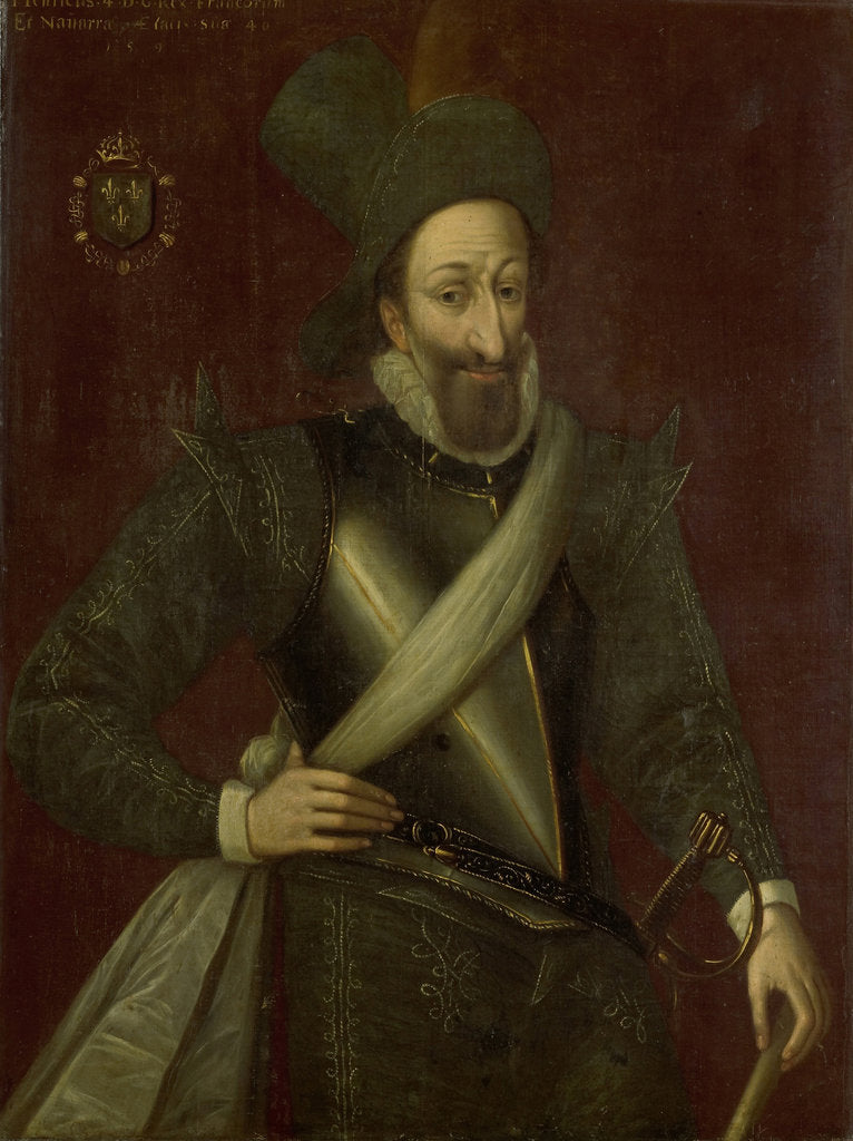 Detail of King Henry IV of France, 1592 by Jacob Bunel