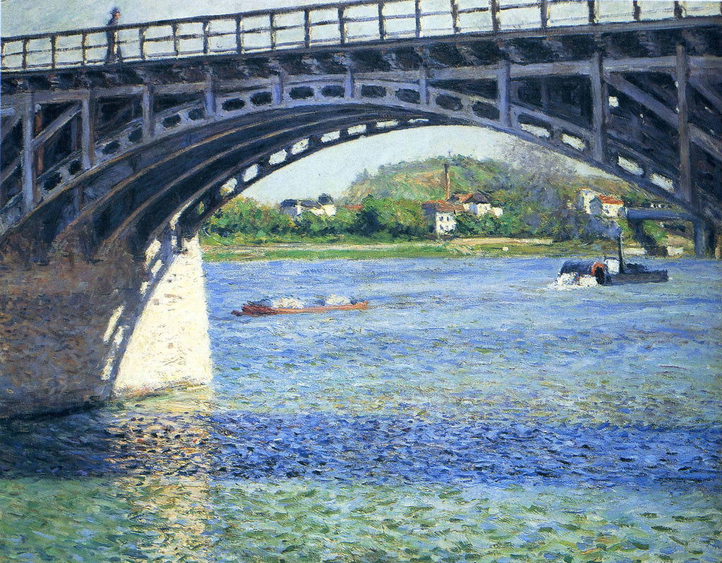 Detail of Le Pont dArgenteuil et la Seine, ca. 1883 by Gustave Caillebotte