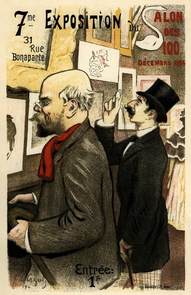 Detail of 7me Exposition du Salon des 100 Decembre 1894 (Poster), 1894 by Frederic-Auguste Cazals