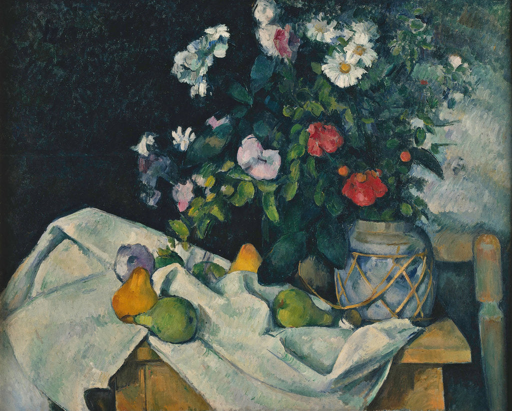 Detail of Still Life with Flowers and Fruit, 1889-1890 by Paul Cézanne