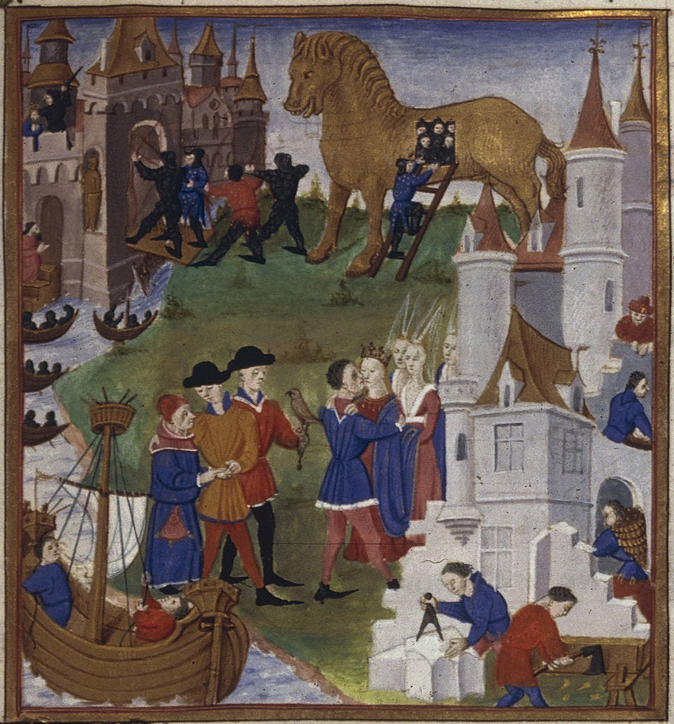 Detail of Illustration for the Epic The Aeneid by Virgil, 1450-1499 by Coëtivy Master