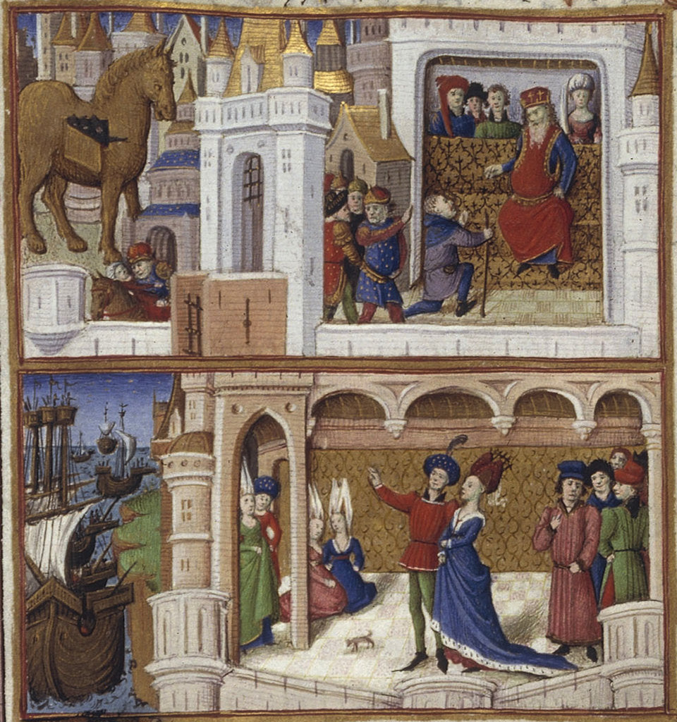 Detail of Illustration for the Epic The Aeneid by Virgil, 1450-1499 by Coëtivy Master