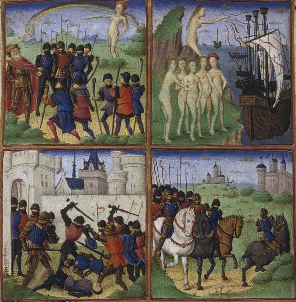 Detail of Illustration for the Epic The Aeneid by Virgil, 1450-1499 by Coëtivy Master