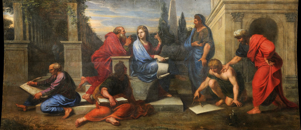 Detail of Aspasia surrounded by Greek philosophers by Michel Corneille the Younger