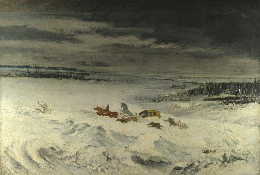 Detail of The Diligence in the Snow, 1860 by Gustave Courbet
