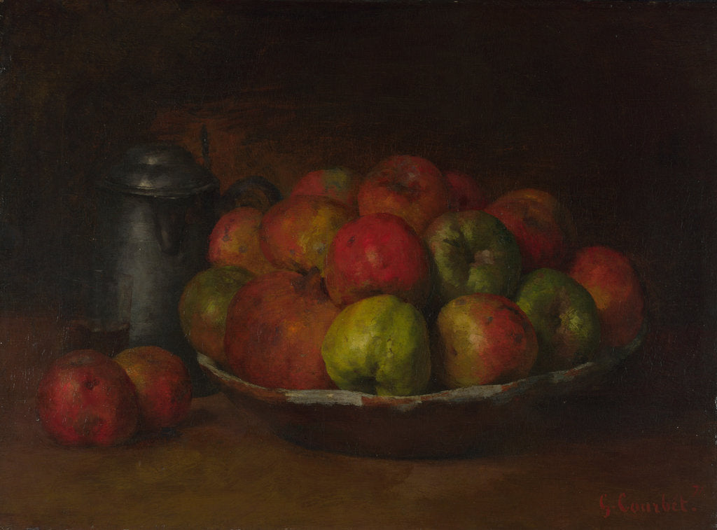 Detail of Still Life with Apples and a Pomegranate, 1871-1872 by Gustave Courbet
