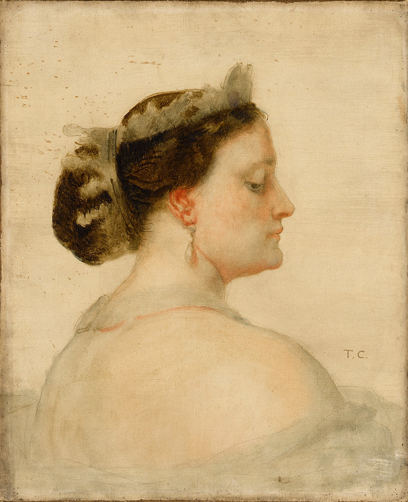 Detail of Portrait of Mathilde Bonaparte, Princesse Française by Thomas Couture