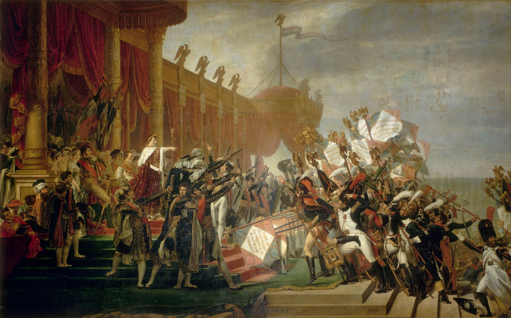 Detail of The Army takes an Oath to the Emperor after the Distribution of Eagles, 5 December 1804, 1810 by Jacques Louis David