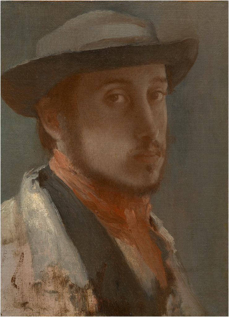 Detail of Self-Portrait, c. 1858 by Edgar Degas