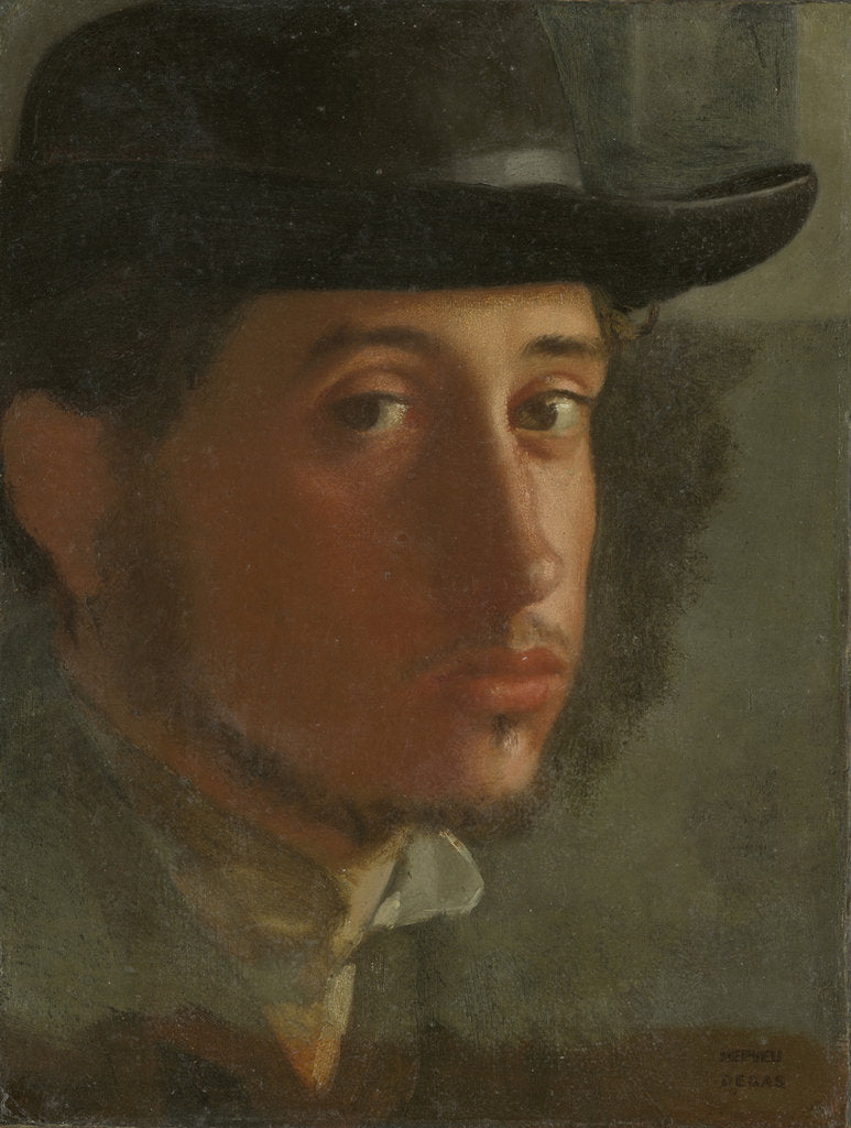 Detail of Self-Portrait, 1857 by Edgar Degas