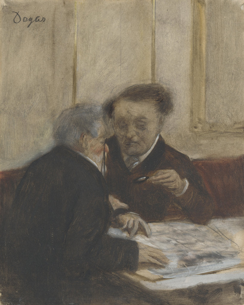Detail of At the Café Châteaudun, c. 1870 by Edgar Degas
