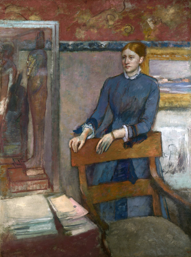Detail of HÃ©lÃ¨ne Rouart in her Father's Study by Edgar Degas