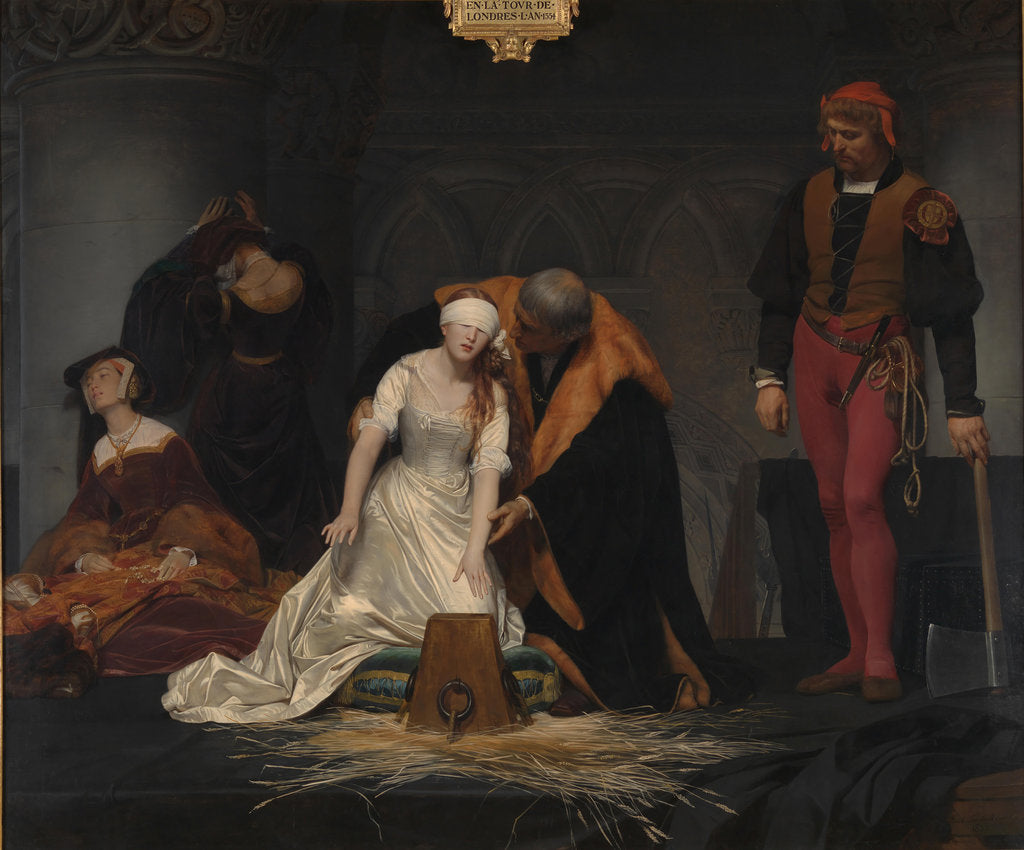 Detail of The Execution of Lady Jane Grey, 1833 by Paul Hippolyte Delaroche
