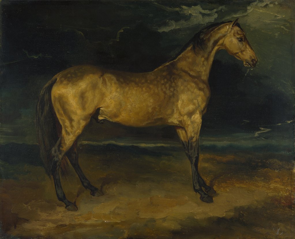 Detail of A Horse frightened by Lightning, ca 1814 by Théodore Géricault