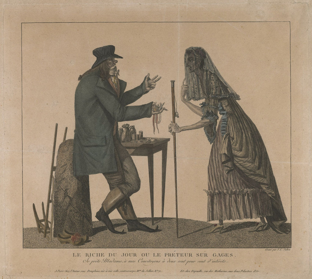 Detail of The Pawnbroker, Second Half of the 18th cen by Laurent Julien