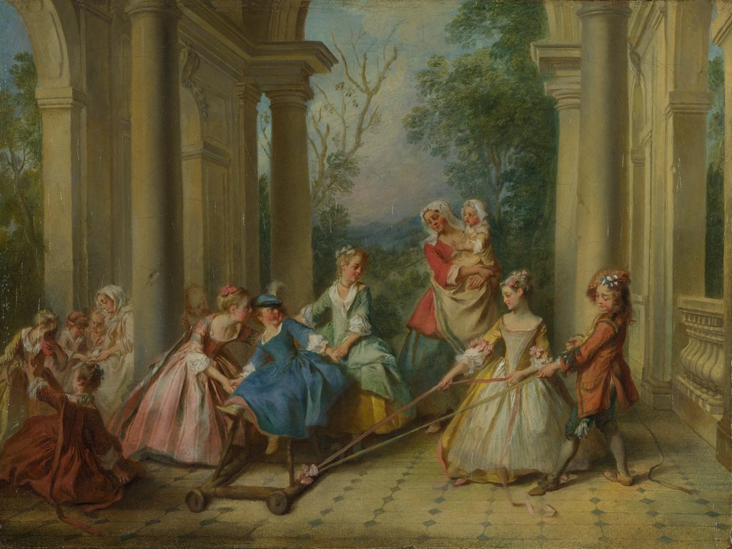 Detail of The Four Ages of Man: Childhood, ca 1735 by Nicolas Lancret
