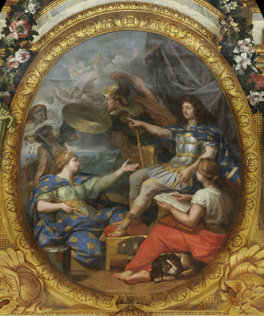 Detail of Order restored in the Kingdoms finances, 1662, 1680s by Charles Le Brun