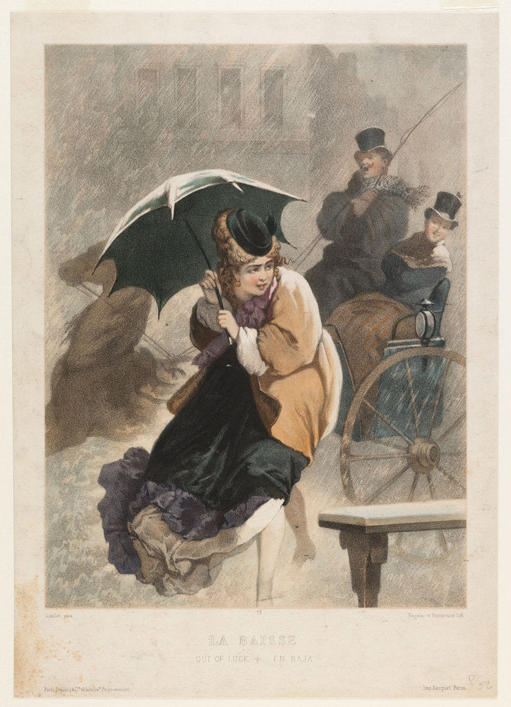 Detail of Out of luck (La Baisse), End of 19th cen by Philippe Jacques Linder