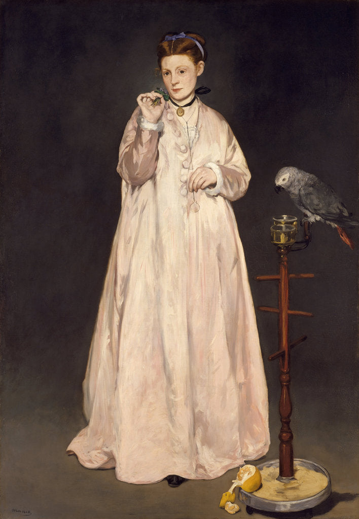 Detail of Young Lady in 1866, 1866 by Édouard Manet