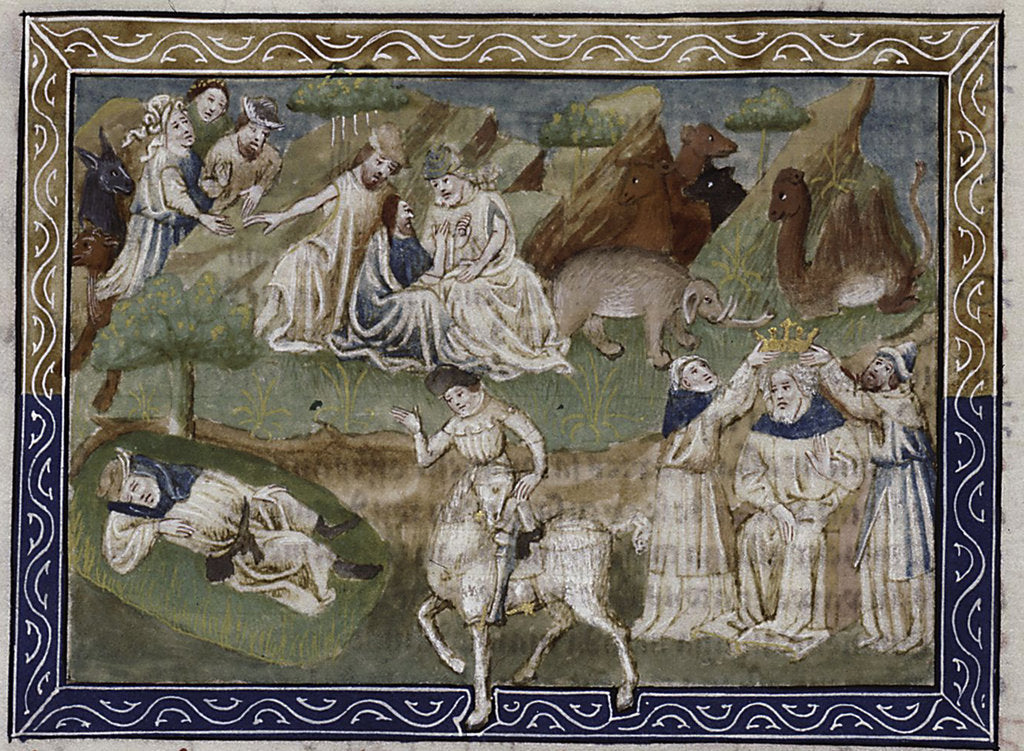 Detail of Dream-vision of Genghis Khan by Master of Berry Apocalypse