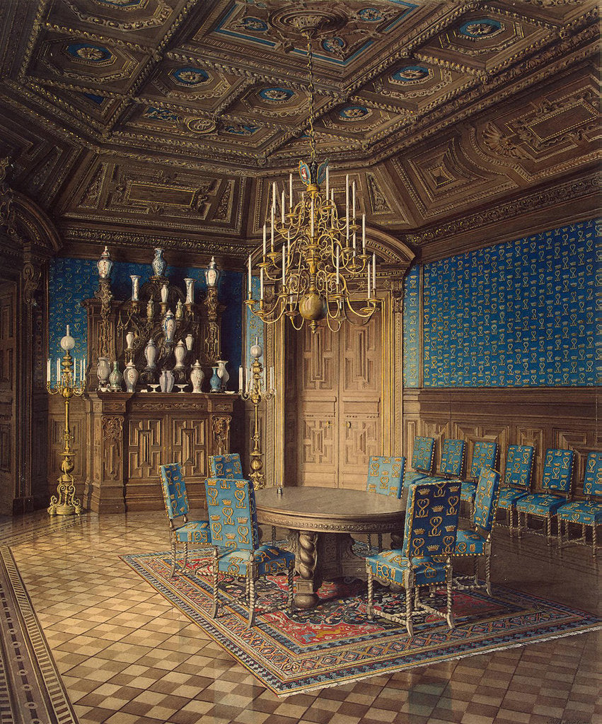 Detail of The Stroganov Palace in Saint Petersburg. Dining Room, 1860s by Jules Mayblum