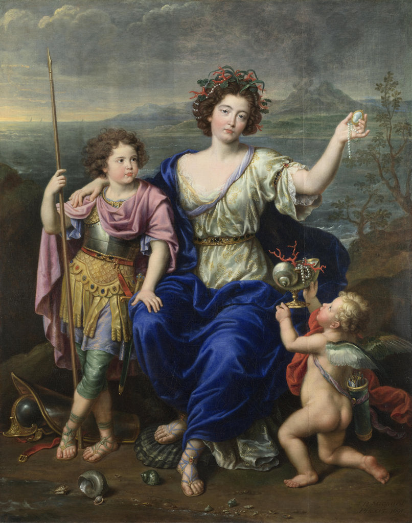 Detail of The Marquise de Seignelay and Two of her Sons, 1691 by Pierre Mignard