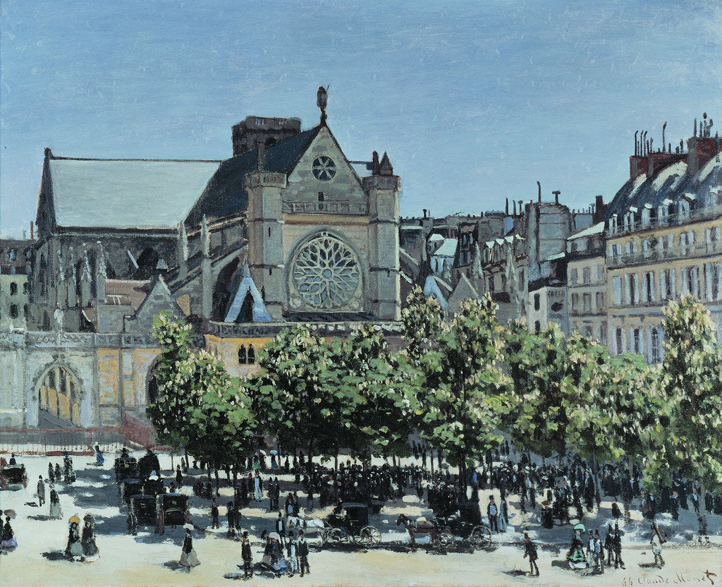 Detail of Saint-Germain lAuxerrois, 1867 by Claude Monet