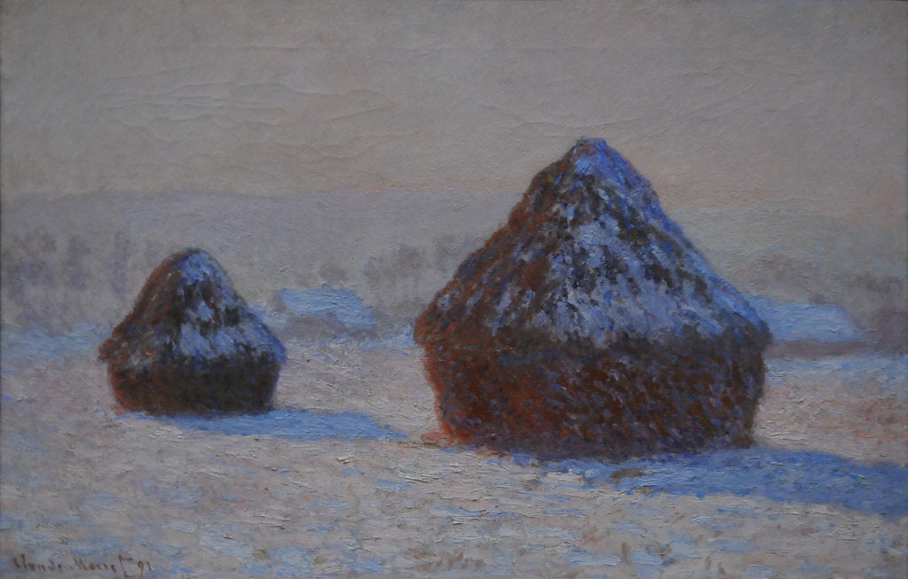 Detail of Wheatstacks, Snow Effect, Morning, 1891 by Claude Monet