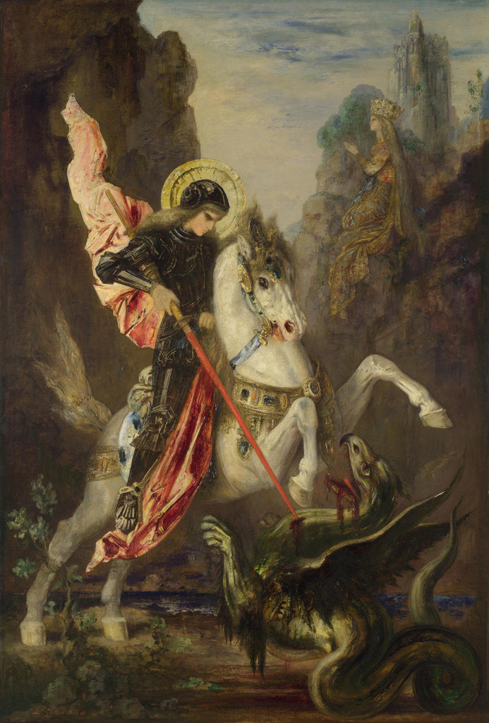 Detail of Saint George and the Dragon, 1889-1890 by Gustave Moreau