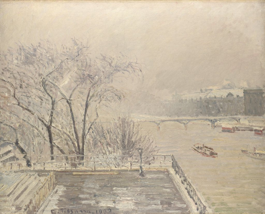 The Louvre under Snow, 1902 by Camille Pissarro