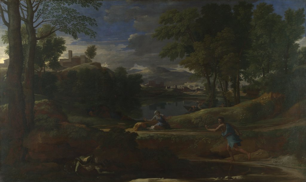 Detail of Landscape with a Man killed by a Snake, 1648 by Nicolas Poussin