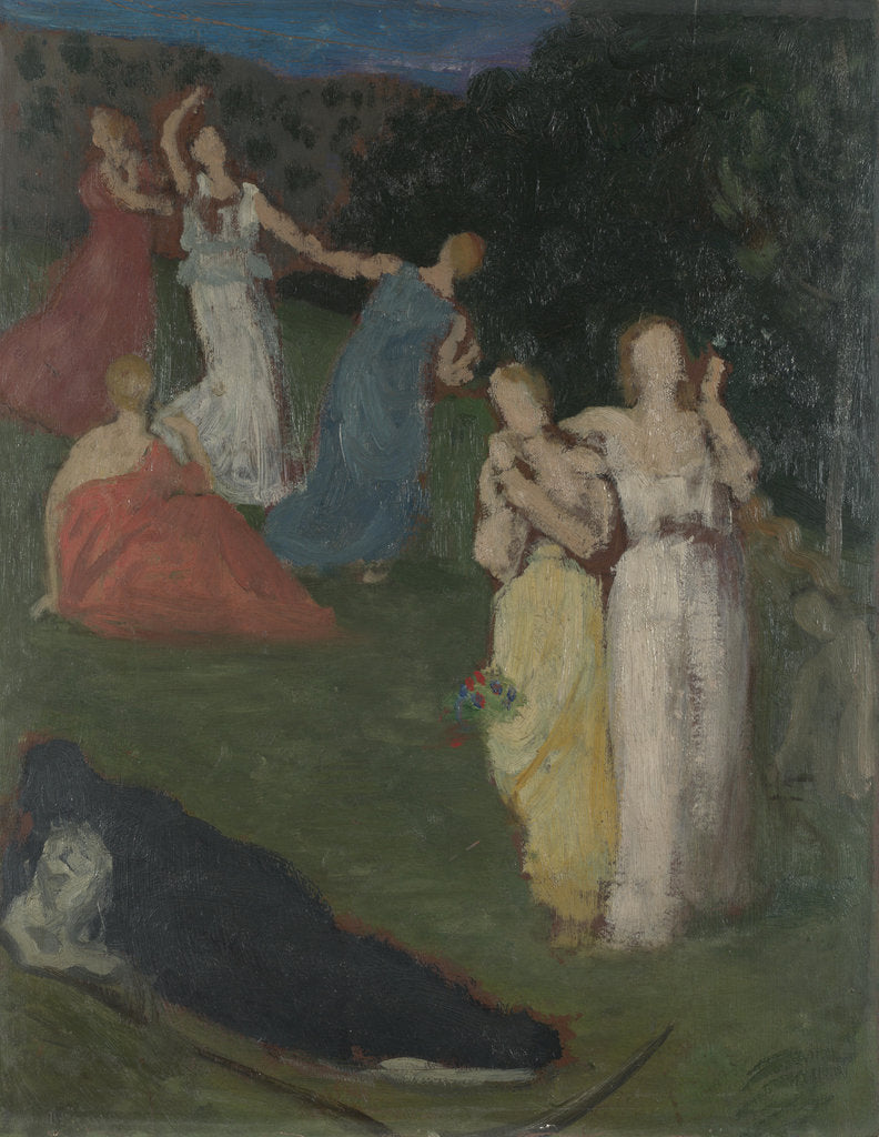 Detail of Death and the Maiden, before 1872 by Pierre Cécil Puvis de Chavannes