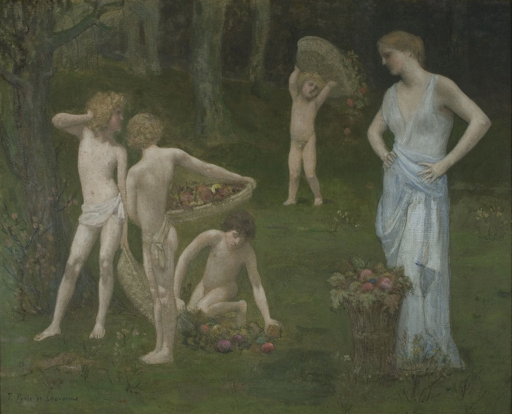 Detail of Children in an Orchard, c. 1886-1888 by Pierre Cécil Puvis de Chavannes