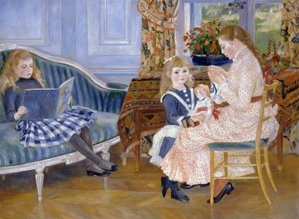 Detail of Children's Afternoon at Wargemont by Pierre-Auguste Renoir
