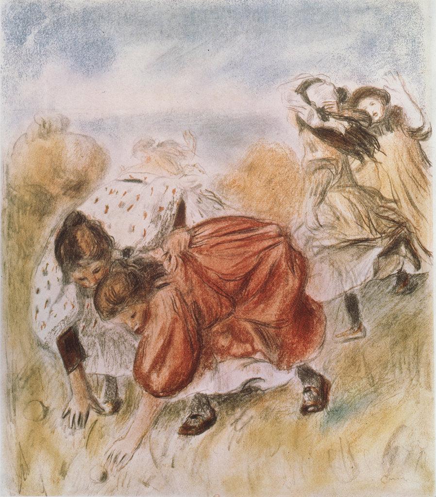 Detail of Children, 1890s by Pierre Auguste Renoir
