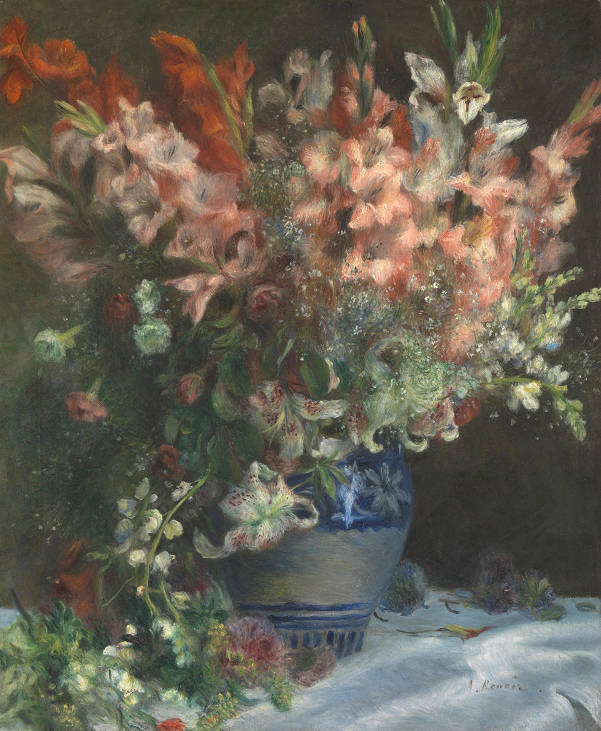 Detail of Gladioli in a Vase, c. 1875 by Pierre Auguste Renoir
